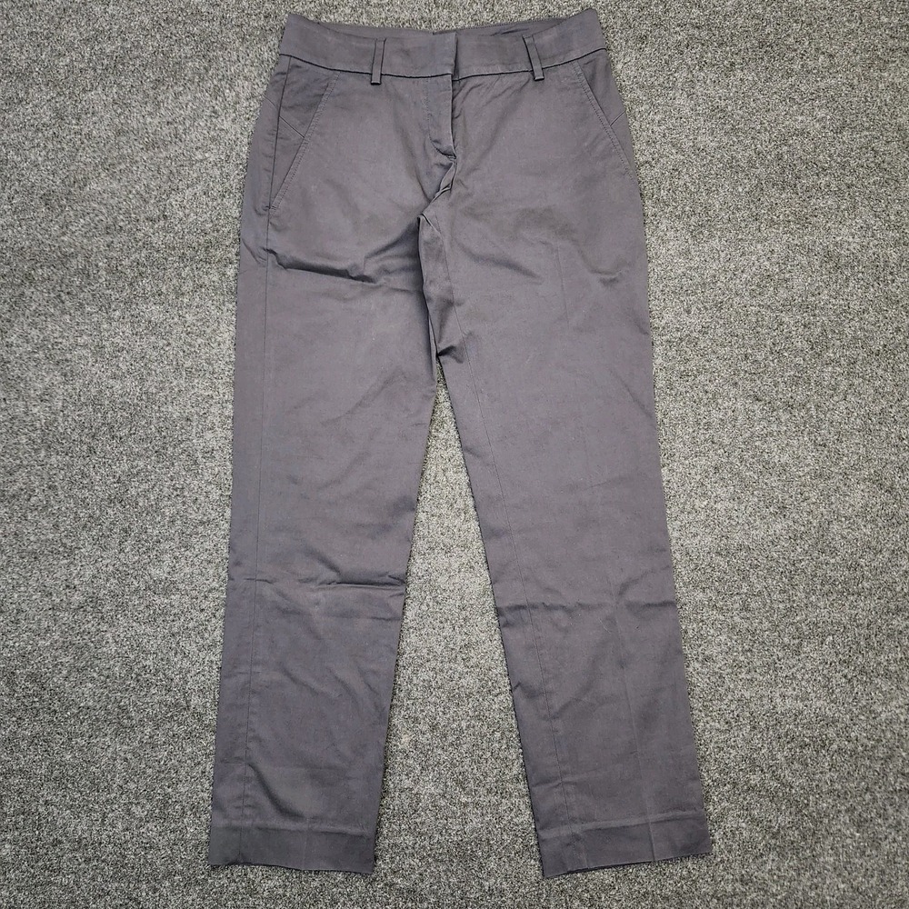 Brunello Cucinelli Womens USA Sz 4 Blue Cotton Blend Stretch Pants Luxury Italy